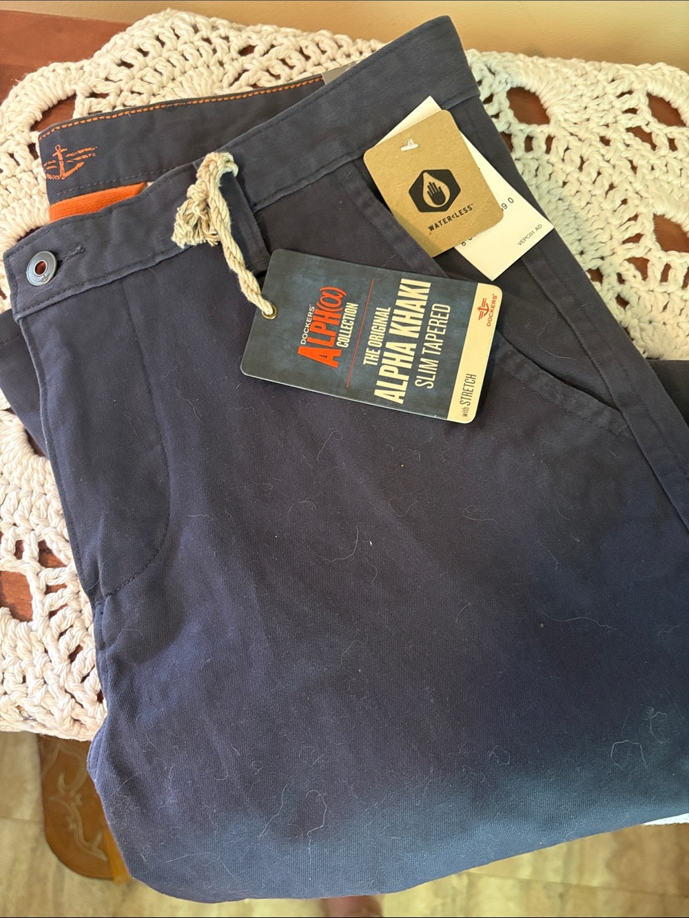 Men's Dockers The Original Alpha khaki Slim Tapered Stretch Pants 32 x32 NWT